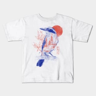 Forest Bird - Watercolor Pastel Wild Nature Animal Aesthetic Gift Kids T-Shirt